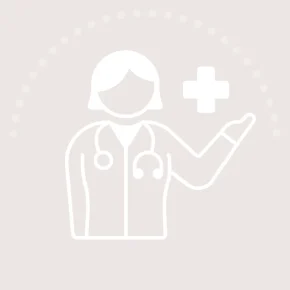 Icon eines medizinischen Beraters bei der Blut-Diagnostik oder DNA-Diagnostik wie zB Mikronährstoff-Genetik, Pharmako-Genetik und Präventions-Genetik