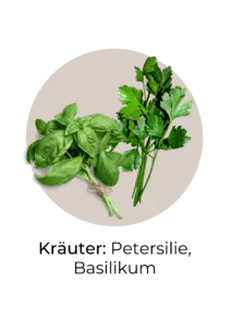 Abbildung von Kräutern, die reich an Lutein sind