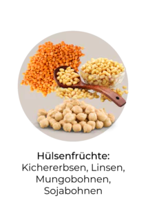 Abbildung von Hülsenfrüchten, die reich an Phytosterole sind