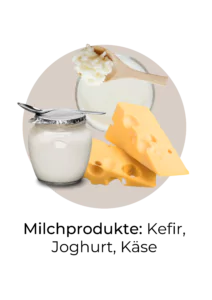 Abbildung von Milchprodukte, die reich an Zink sind